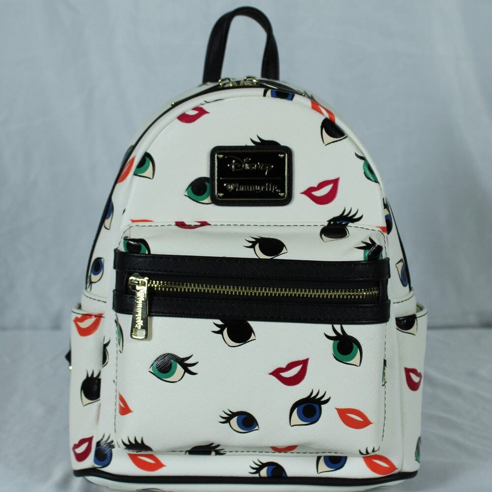 Loungefly Disney Princess Eyes & Lips Mini Backpack – OG Heart Logo 2017 NWT HTF